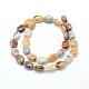 Natural Crazy Agate Flat Oval Bead Strands G-M206-18-2
