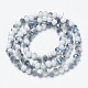 Electroplate opaco colore solido perle di vetro fili EGLA-A034-P8mm-I10-2