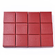 厚紙のジュエリーボックス  ペンダント＆イヤリング＆リング  内部のスポンジ  正方形  レッド  7.5x7.5x3.5cm CBOX-N012-25A-3