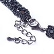 Halskette aus synthetischen Hämatitperlen NJEW-G323-03-4