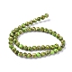 Brins de perles synthétiques turquoise et jaspe impérial assemblés G-D0006-C02-8mm-03-2