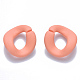 Opaque Spray Painted Acrylic Linking Rings OACR-S036-004B-I-2