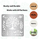 GORGECRAFT Tree of Life Metal Stencil Stainless Steel Flower Vine Reusable Leaves Templates Bird on Tree Branch Journal Tool for Wood Burning Scrapbooking Wall Furniture Pyrography Engraving Crafts DIY-WH0238-104-6