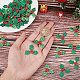 Gorgecraft2bags2スタイルの布飾りアクセサリー  ヤドリギ/アザミの葉  クリスマスの装飾のための  グリーン  30x35~38x1mm  100個/袋  1バッグ/スタイル DIY-GF0005-72-3