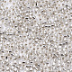 ガラスシードビーズ  機械刺繍に適合  銀並ぶ  ラウンド  銀  11/0  2x1.5mm  穴：1mm  約30000個/袋 SEED-S042-04B-06-3