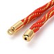 Bracelets argentés en corde de nylon MAK-C003-03G-12-3