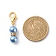 Cuisson perles de verre nacrées peintes perles rondes gourde pendentif décorations HJEW-JM00734-3