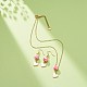 Coeur en alliage d'émail avec collier pendentif en perles de résine boucles d'oreilles pendantes SJEW-JS01249-2