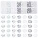 HOBBIESAY 7 Strands 7 Style Electroplate Transparent & Opaque Solid Color Glass Beads Strands EGLA-HY0001-03E-1
