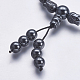 Non-magnetic Synthetic Hematite Mala Beads Necklaces NJEW-K096-06-4