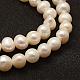 Perla natural abalorios de hebras PEAR-F005-08-3
