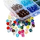 450pcs 15 couleurs perles acryliques transparentes TACR-YW0001-56-3