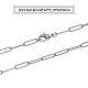 Fabricación de collar de cadena de clip de papel ovalado redondo de latón MAK-CA0001-02P-2