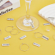 SUPERFINDINGS 30pcs 15 Styles Tibetan Wine Glass Charms 2 Sizes Inspiration Word Themed Goblet Drink Markers Tags Antique Silver Rectangle Wine Pendants with 40pcs Wine Glass Charm Rings for Party TIBE-FH0001-22-3