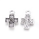 Tibetan Style Greek Cross Pendants Enamel Settings LF1140Y-2