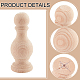Unpainted Wooden Finials and Spindles for Crafts WOOD-WH0124-32-4