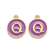 Encantos de esmalte de aleación de oro plateado ENAM-Q437-12Q-1