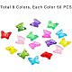 PandaHall Elite about 400pcs 8 Colors Butterfly Acrylic Beads Transparent Animal Spacers Charms Pendant for Bracelet Necklace Jewelry Making Decorations TACR-PH0001-10-5