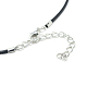 Alloy Glass Pendant Necklaces X-NJEW-S381-098-4