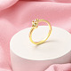 Открытые манжеты из латуни с микропаве и цирконием для женщин RJEW-R005-07G-1