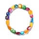 Bracelet extensible en perles de pépite de coquillage naturel teint pour femme BJEW-JB09383-02-1