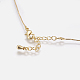Brass Pendant Necklaces NJEW-I105-09G-4