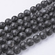 Natürliche schwarze Larvikit-Perlenstränge G-G735-57-12mm-1