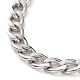 Hommes 304 en acier inoxydable chaînes cubaines bracelets et colliers ensembles de bijoux SJEW-JS01158-6