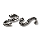Cierres de serpiente en forma de s de acero inoxidable estilo tibetano 304 STAS-K250-06-3