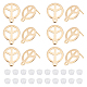 UNICRAFTALE 30Pcs Golden Peace Stud Earrings 201 Stainless Steel Peace Sign Stud Earring Finding Real 24K Gold Plated Earring Accessaries 15mm Women Earring Components for Earring Making STAS-UN0038-74-1