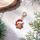 Подвесные украшения из стеклянных бусинок на рождественскую тематику HJEW-MZ00341-05-1