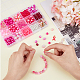 SUPERFINDINGS 723PCS DIY Breast Cancer Awareness Jewelry Making Finding Kit 9 Styles Alloy Enamel Ribbon Heart Wing Pendants 14 Styles Beads for Bracelet Necklace Earrings Making DIY-FH0005-56-4