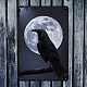 GLOBLELAND Crow Vintage Metal Tin Sign Plaque Poster Animal Retro Metal Tin Signs Poster Wall Decorative 8×12inch for Home Kitchen Bar Coffee Shop Club Orchard Garage Store Decoration AJEW-WH0189-025-7