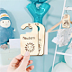 CRASPIRE 10PCS Wood Baby Wardrobe Dividers Weather Design from Newborn to 24 Month Hanger Seperaters Baby Closet Organizers AJEW-WH0352-003-5