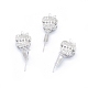 925 Sterling Silver Pendant Ice Pick Pinch Bails STER-I017-081P-1