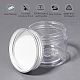Benecreat 18 Packung 50 ml runde Plastikgläser Klarglasbehälter mit Aluminium-Schraubdeckel für Schönheitsprodukte CON-BC0006-09-5