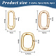Hobbiesay 6 pièces 3 styles anneaux de porte à ressort en laiton KK-HY0003-60-2