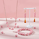 Ph pandahall 200 piezas 8 mm perlas de vidrio rosa perlas de brillo satinado perla artesanal teñidas ecológicas redondas espaciadoras sueltas para san valentín boda pendiente pulsera collar fabricación de joyas HY-PH0001-20-3