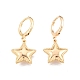 Brass Star Dangle Leverback Earrings for Women EJEW-N012-62-1