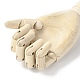 木製アーティストマネキン  柔軟な指で  ヤシ  バリーウッド  290x110x57.5mm DIY-P024-C03-3