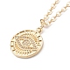 Brass Micro Pave Clear Cubic Zirconia Pendant Necklaces NJEW-JN03388-1