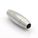 304 cierres magnéticos de superficie lisa de acero inoxidable con extremos pegados que se ajustan a cordones de 5 mm STAS-O042-08-3