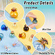 PandaHall Elite 10Pcs 10 Colors Lucky Bag Shape Glass Cork Bottles Ornament AJEW-PH0004-64-10
