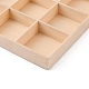 木製収納ボックス  バリーウッド  12.9x12.9x1.7cm  1つのコンパートメントさ：3.5~3.8x3.5~3.8cm  9区画/ボックス CON-L012-01-4