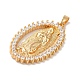 Латунные микро проложить кубического циркония подвески KK-M294-06G-03-2