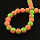 Two-Color Baking Painted Glass Bead Strands X-DGLA-R050-8mm-29-2