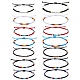14pcs 14 graines de verre de style et 303 bracelets et bracelets de cheville tressés en acier inoxydable SJEW-SW00003-07-1