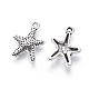 Tibetan Style Alloy Starfish/Sea Stars Pendants X-LF0463Y-NF-1