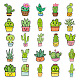 50 Stück selbstklebende Kaktus-Aufkleber aus PVC PW-WG90313-01-2