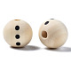 Unfinished Natural Wood European Beads WOOD-S057-032-B01-4